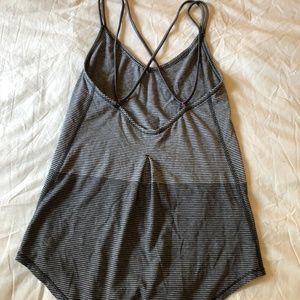 lululemon athletica Tops - Lululemon Strappy Criss Cross Stripe Tank - Grey lululemon athletica Tops - Lululemon Strappy Criss Cross Stripe Tank - Grey